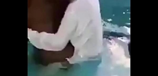  Pastor suck and fuck in a pool
